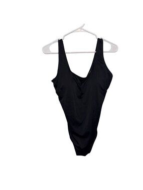 L.L. Bean Black One-Piece Swimsuit With Built-In Bra Size 14 Womens Swimwear